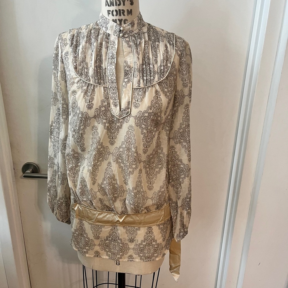 MIMI MATERNITY Vintage Inspired Boho Paisley Damask Print‎ Size Small